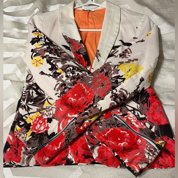 NWOT BUFFALO David Bitton Spring Floral Blazer, Size Small - Picture 5 of 6
